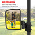 Xislet All Metal Golf Cart No-Drilling Side Rear Mirror - Compatible with 0.75"-1.0" EZ-GO Zone Cart Rail Tube