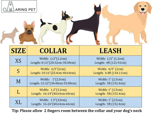 ARING PET Velvet Dog Collar Set, Cute Adjustable Christmas Red Collar and Leash with Metal Buckle for Small, Medium,