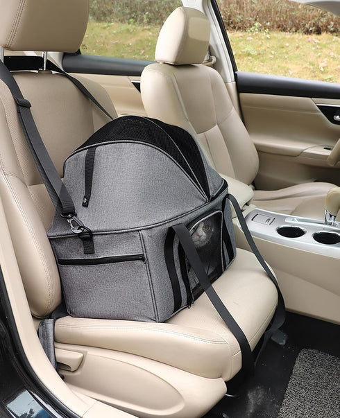 15 lbs, BurgeonNest Top-Expandable Large Cat Carrier, Soft Sided Cat Bag Carrier for Medium Large Pet Up to Upgraded