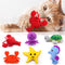 Catnip Toys for Indoor Cats - Interactive Chew Bite Kick Toys Set of 6 - Gifts for Cat Lovers - Lobster Octopus Crab