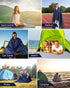 Outdoor Camping Blanket, Fleece Waterproof Stadium Blanket with Portable Bag, Lightweight for 2 People, Cold Weather,