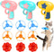 12 Pcs Cat Fetch Toy Set with 3 Red Spinning Tops 6