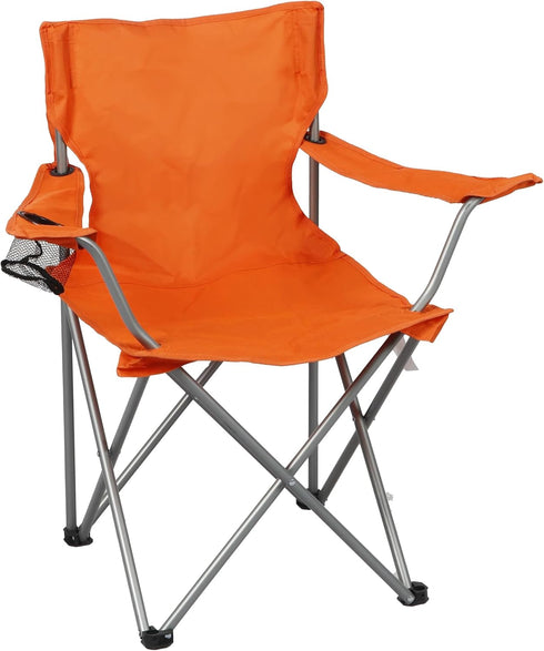 Generic Backpacking, Quad Folding Camp Chair with Cup Holder, Portable Compact Outdoor Chair for Camping, Hiking