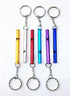 yueton 6pcs Colorful Slim Aluminium Whistles with Key Ring, Emergency Survival Whistle for Dog Training