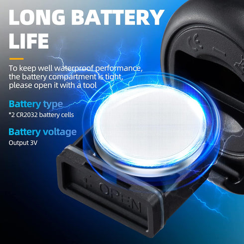 ROCKBROS Electric Bike Horn, 120dB Waterproof Alarm for Adults Kids Bicycle Handlebars