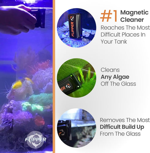 FL!PPER Standard Aquarium Algae Remover for Fish Tank Cleaner, Pack of 2 Replacement Blades