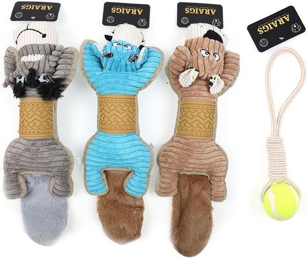 Pet Companion Squeaky Plush Toy - Comforting Dog & Cat Plush Toys