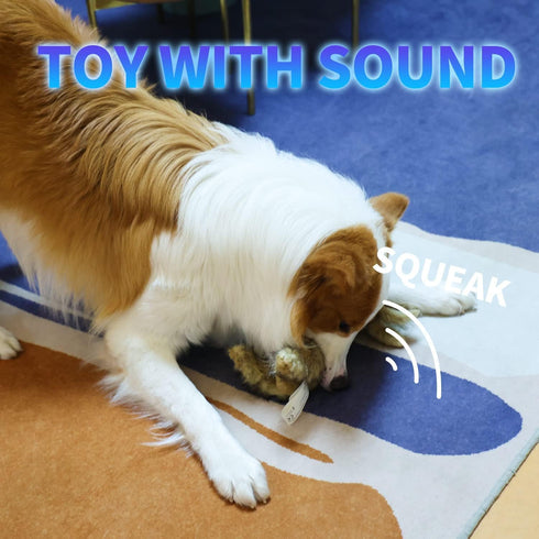 ALL FOR PAWS Classic Rabbit Squeaky Dog Toy, Bunny Fetch Toy for Medium Large Breed, 12.2x7.1x7.5 inches