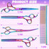 Set, 7 Inch/8 Inch Professional Dog Grooming Scissors Pet Grooming Scissors Chunkers Shears for Dog, Curved Dog