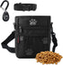 Dog Treat Pouches for Training, Large Pouch with Built-in Poop Bag Dispenser and Dog Clicker - Black Pattern