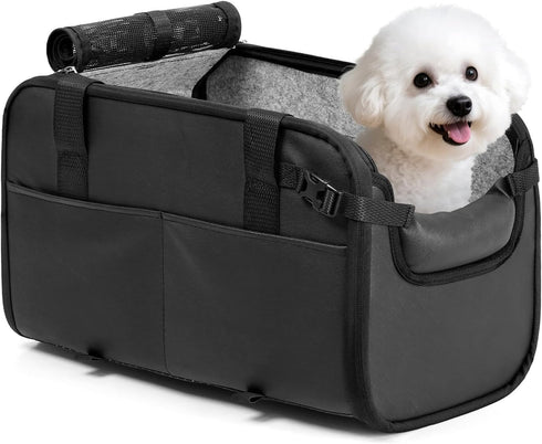 YUDODO Large Dog Car Seat for Center Console (Width9.5in) Fits 10-18lbs, Anti-Slip