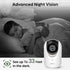 adomii 2K 33ft 2 Indoor Cameras for Home Security - Camera with Pan/Tilt, Night Vision, Way Audio, BLE Pairing - Motion