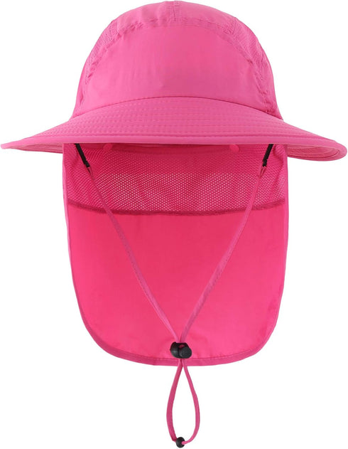 Home Prefer Boys UPF 50+ Sun Hat with Neck Flap Summer Beach Safari Hat