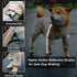 Olsa Dog Hooded Slicker Poncho Raincoat, 4 Legs Rain Jacket with Reflective Stripe, Waterproof for Small Medium Dogs