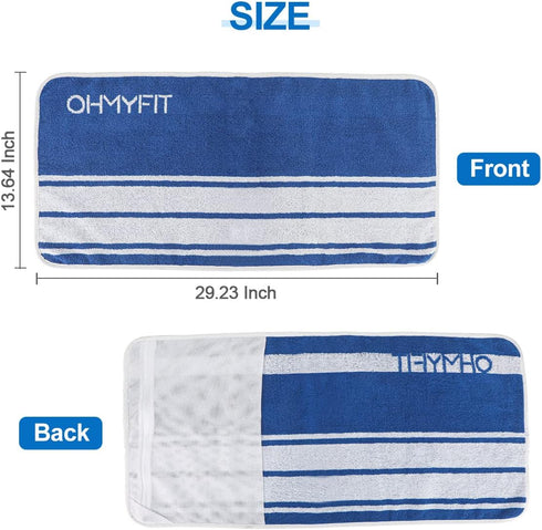 Pack 1) Smart Fitness Towel With Zippered Pocket - Gym Accessory for Men & Women - Multifunctional Quick Dry Sweat