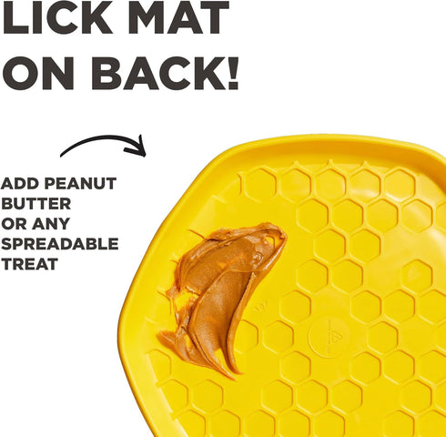 Hive Frisbee for Dogs - Dog Disc for Fetch - Floats in Water - Includes Lick Mat on Back - Made in The USA