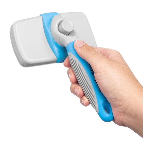 Self Cleaning Slicker Brush for Dogs and Cats, Effective and Easy to Clean, Perfect for Grooming
