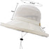 Women's Foldable Fishing Hat, Mesh Sun Hats, Wide Brim Summer Outdoor UV Protection Beach Bucket Cap with Chin Strap
