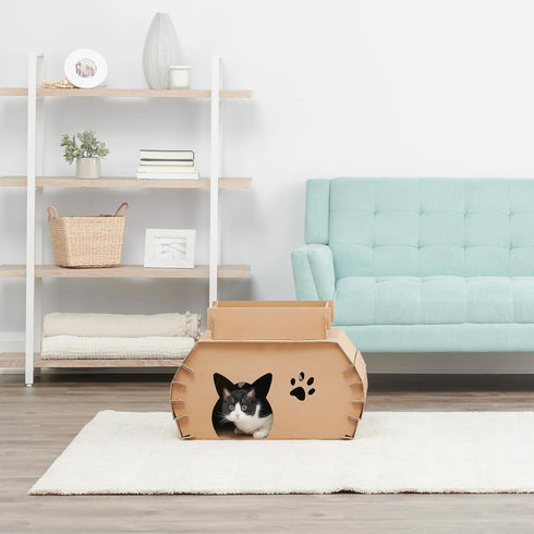 Carlson Cat Camper with Scratching Pad, Includes One Cat Door, Three Paw Windows, and One Scratching Pad