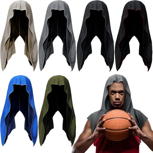 Bencailor 6 Pcs Cooling Hoodie Towel for Face Sport Hood Towel Cooling
