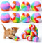 Qulkws 40 Pcs Soft Plush Cat Ball 1.7" Toy Kitty Yarn Puffs Rainbow