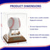 SXDSXK Baseball Display Case, Baseball Display Stand with LED Lights , Wooden Stand and a Bronze Medal,Cube Baseball