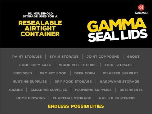 GAMMA2 Gamma Seal Lid for Pet Food Storage, Fits 3.5, 5, 6, & 7 Gallon Buckets