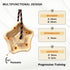 2 Pack 5 Portable Hangboard - Wooden Pentagram Rock Climbing Fingerboard, Lightweight with Multi-depth Pockets, Finger