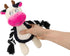 Dog Toy with Rope Arms Dairy Cow, Squeaky Interactive Pet Toy, Purple, for Small & Medium Dogs