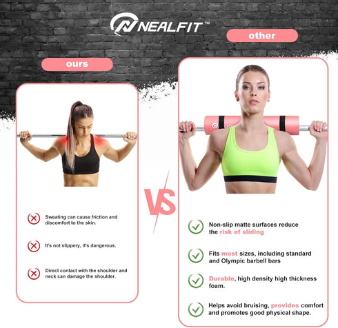 Squat Bar Pad, Barbell Pad for Squats, Great for Weightlifting, Lunges, and Hip Thrusts—Foam Sponge Pad