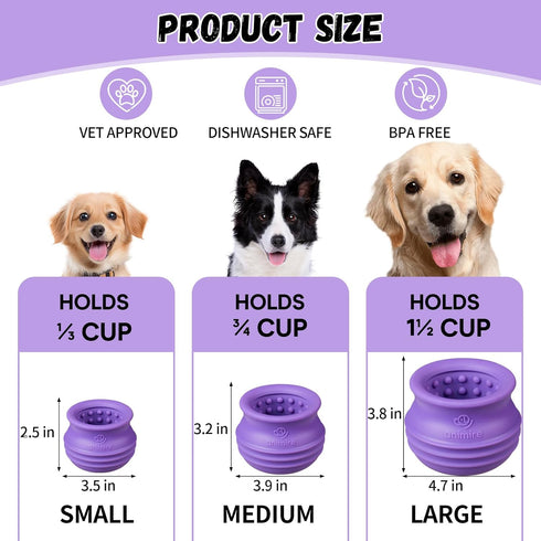 Frozen Treat Dispensing Dog Toy, Long-Lasting Interactive Puzzle Toys for Dogs, Stuffable Dog Enrichment Lick Treat Toy