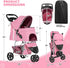 Magshion 3-Wheel 33lbs), Pet Stroller, Foldable Travel Jogger for Small & Medium Dogs & Cats (Up to Lightweight Carrier