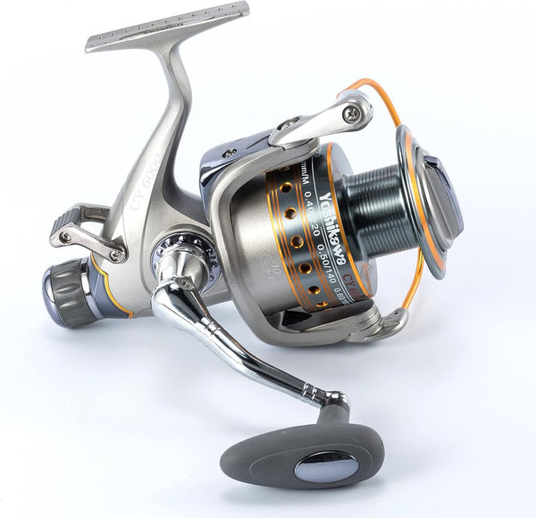 Yoshikawa Baitfeeder Spinning Reel, 5.5:1, 11 High Power Ball Bearings, 30Lb Drag, Saltwater/Freshwater