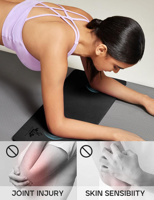 Yoga Knee Pads Cushion Non-Slip Mat by Heathyoga, 26"x10"x0.5" for Gardening and Floor Exercises