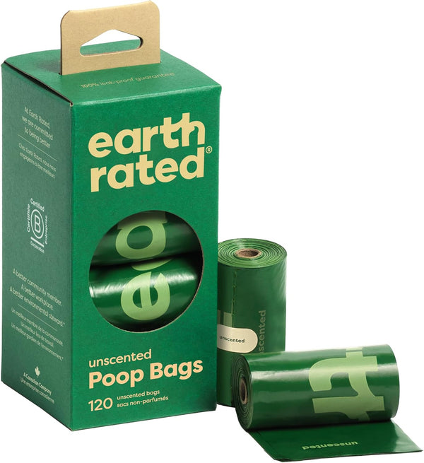 Earth Rated Poop Bags for Dogs Guaranteed Leak Proof and Extra Thick