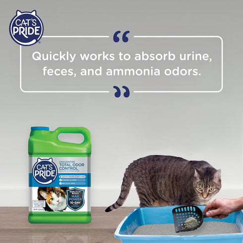 Cat's Pride Max Power - Total Odor Control - 15 Pounds - Multi-Cat Litter, Unscented