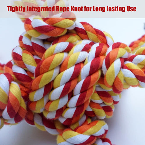 Meow&Woof Interactive Rope Toys, Indestructible 1.7lbs Ropes with 7 Knots for Aggressive Chewers
