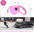 Retractable Dog Leash, 16.4FT for Medium Large Dogs Up to 110lbs, One-Handed Brake, No Tangle Nylon Tape (Pink)