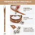 Luckyiren Brown Leather Hanging Door Bells for Dogs to Ring to Go Potty Training Doorbells Tools to Go Outside Dog