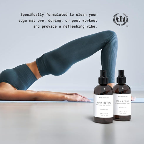 4 oz, Muse Apothecary Yoga Ritual - Aromatic and Refreshing Yoga Mat Cleaner, Infused with Essential Oils - Eucalyptus