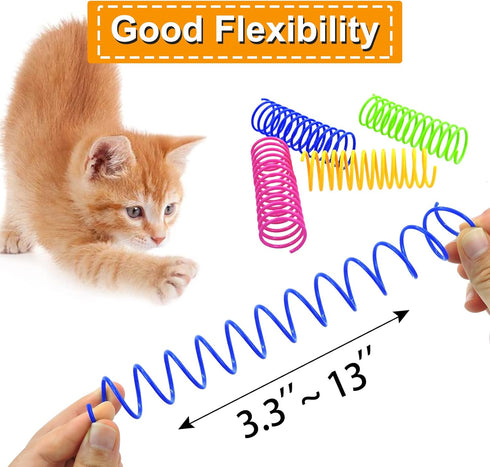 4 8 Andiker Cat Toys for Indoor Cats, Big Cat Springs & Small Springs Cat Interactive Toy for Cats Swatting, Biting