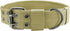 Heavy Duty Dog Collar for Large Dogs, Tactical Adjustable Nylon Collar with Metal Buckle & D Ring, Khaki/L