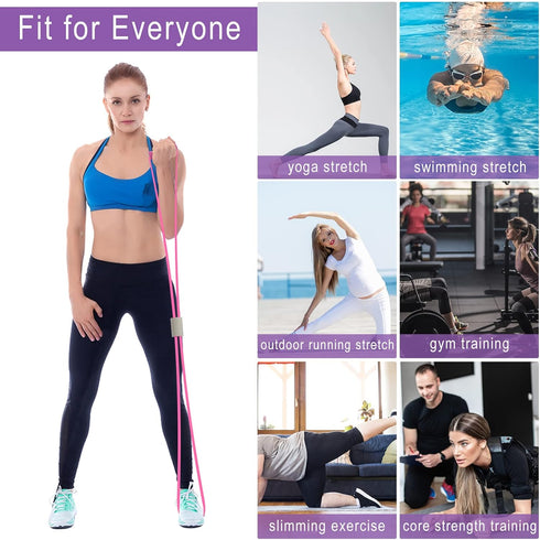 FYY Figure 8 Resistance Bands, Yoga Resistance Band Stretch Fitness Equipment for Home Workout