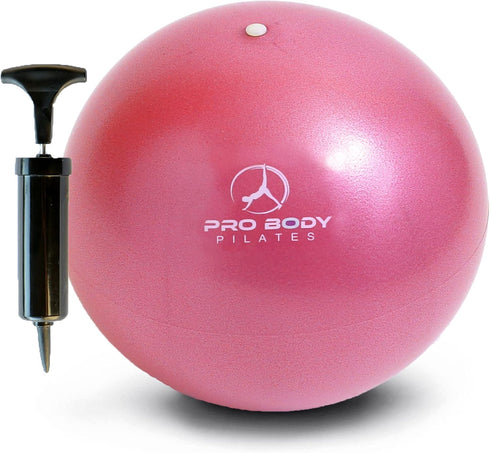 ProBody Pilates Ball - Small Exercise Ball w/Pump, 9 Inch Barre Ball for Stability, Fitness, Ab, Core, Physio