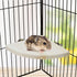 Wontee Bird Perch Stand, 2 Pack Wooden Platform Corner Ledge for Budgies, Cockatiels, Conures, 5.1"x5.1"