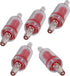 Plastic Air Pump Check Valves, Non-Return Check Valve for Fish Tank, 2.1x 0.58 Inch (Red, 5 Pcs)