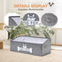 Dog Toy Basket - Collapsible Storage Box with Handle for Pet Toys and Accessories - Specially Designed, Grey