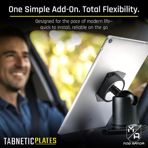 Mob Armor TabNetic Mounting Kit with Adhesive Disc, Durable Metal Plate & High Strength Magnetic Attachment