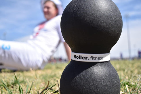 Roller Fitness 8-Inch Fitness Infinity Roller, Peanut Foam Massage Ball, Large Double Exercise Roller (Gray - Standard)