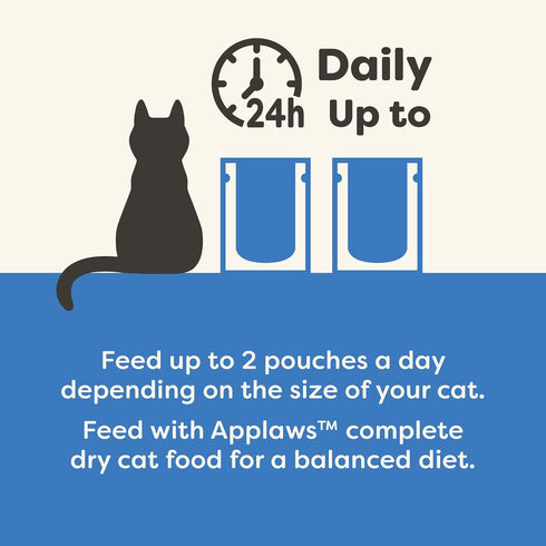 (12 2.47oz Applaws Natural Wet Cat Food in Broth, Limited and Natural Ingredients, High Protein with No Artificial